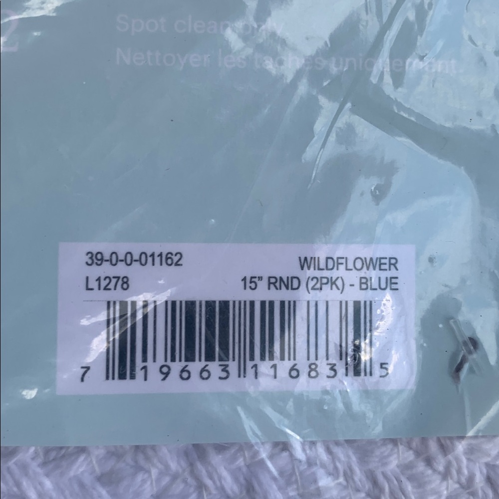 Lenox 15” Wildflower Placemat Set of 2- NEW!🌺 100% Cotton - Picture 8 of 8